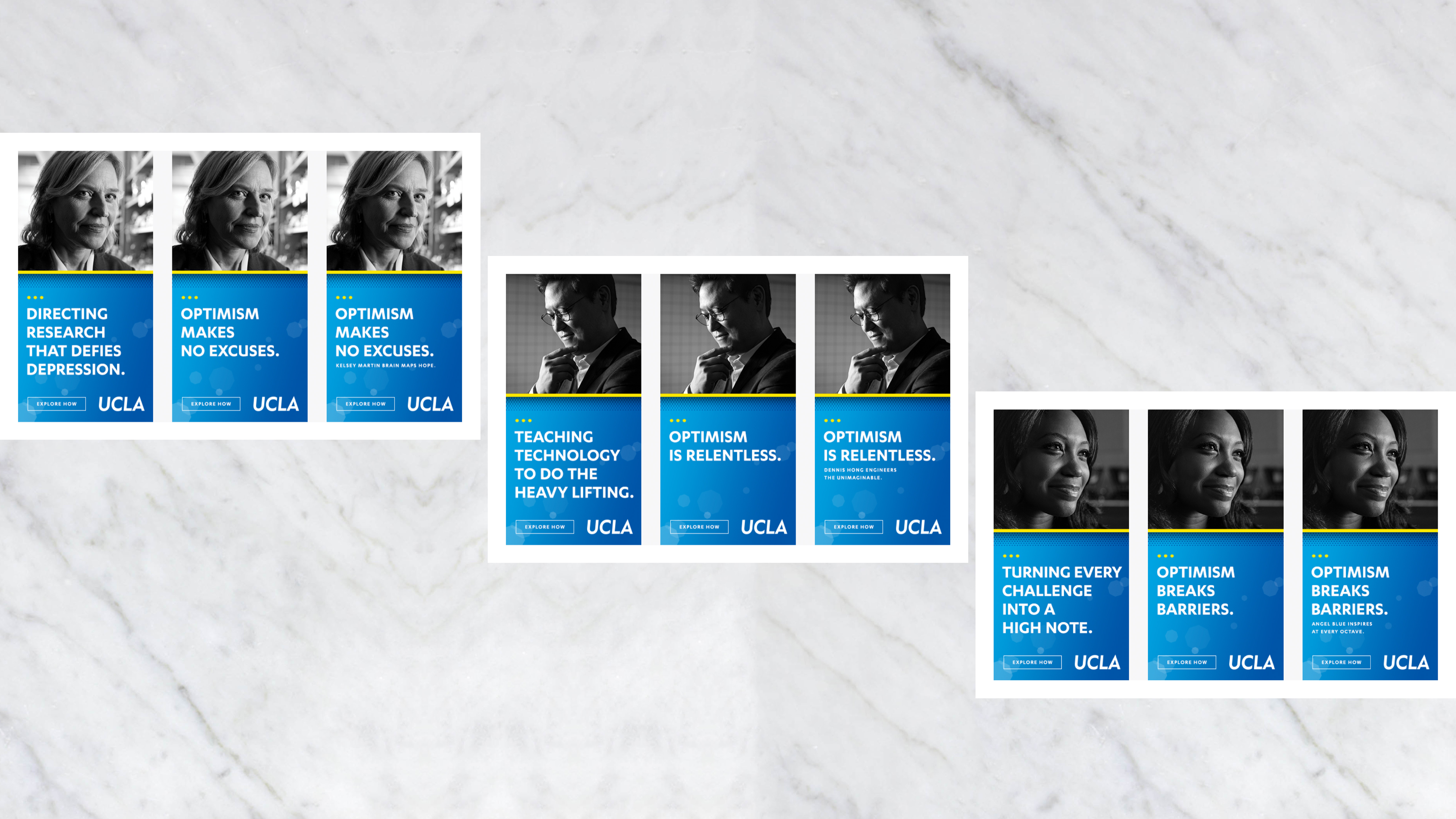 Optimists Dr. Kelsey Martin, Dennis Hong, and Angel Blue